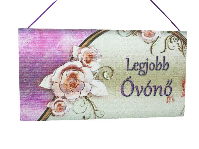 Fatábla N.Legjobb óvónő rózsa