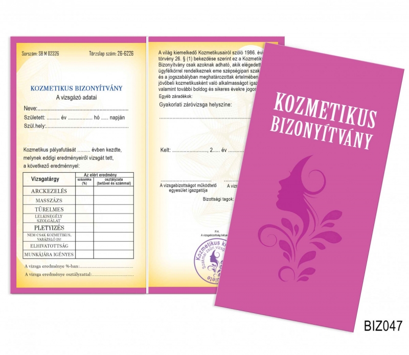 Bizonyítvány BIZ047