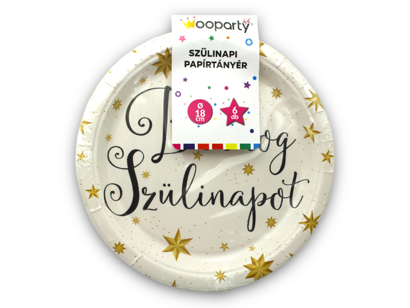 Papírtányér 6pcs 18cm 9815523